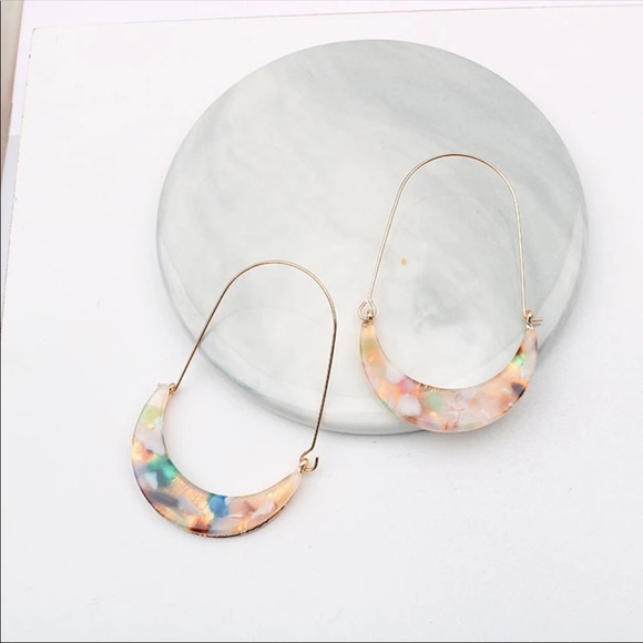 Jewelry - • Abigail • Acrylic Moon Earrings